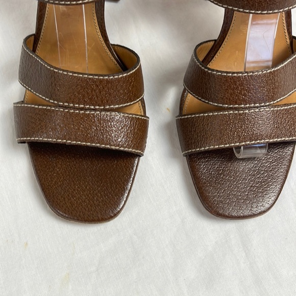 Prada Authentic Wicker Block Heel Ankle Strap Sandals - Picture 7 of 15